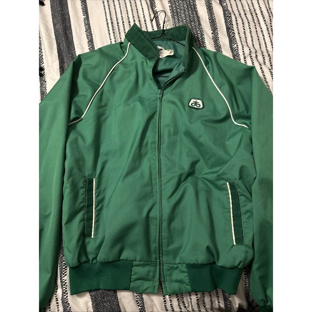 Vintage Pioneer Seed Co. Jacket Men's Size L Tall Swingster Large Farm Coat USA